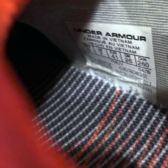 Under Armour Men's Curry 6 Roaracle Red Neon Green Sneakers 3020612-607 Size 8 - Picture 12 of 12